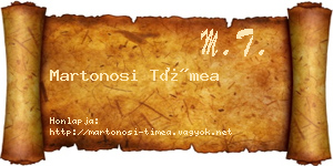 Martonosi Tímea névjegykártya