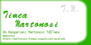 timea martonosi business card